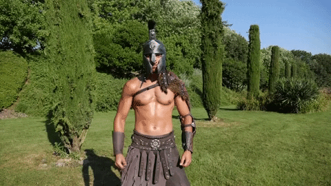 How to build muscle: Gladiator doing a thumbs-up GIF