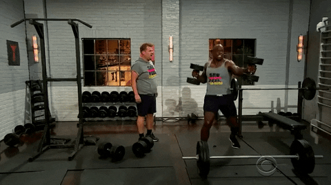 Nutritionist and personal trainer: Terry Crews exercising GIF
