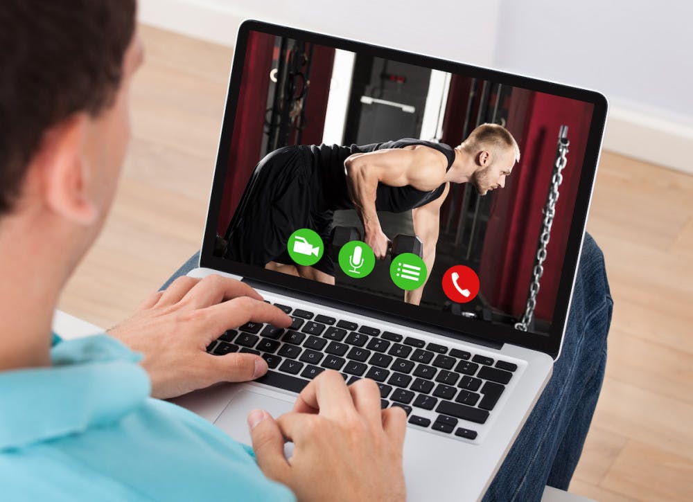 Video call with a trainer